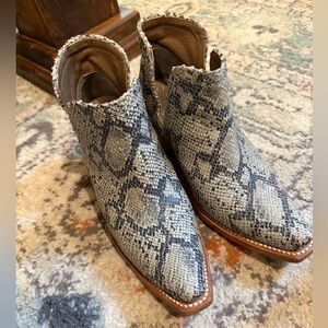 Ariat Snakeskin Pattern Ankle Booties